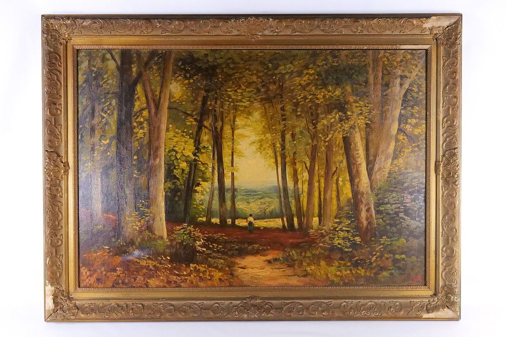 Lot 273: Oversized Oil on Canvas by A. Nelke