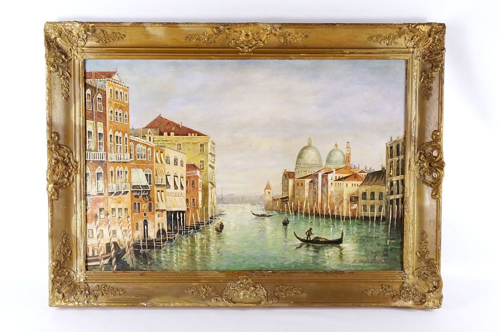 Lot 277: Oil on Canvas by Wilson depicting a Venice Scene