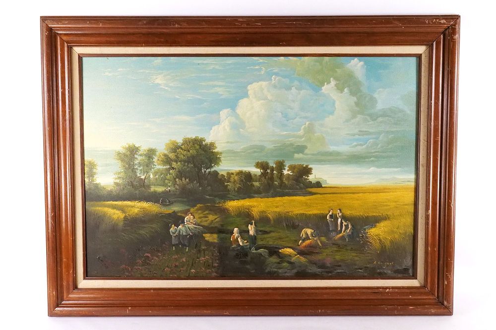 Lot 281: Serigraph on Canvas with hand painted accents