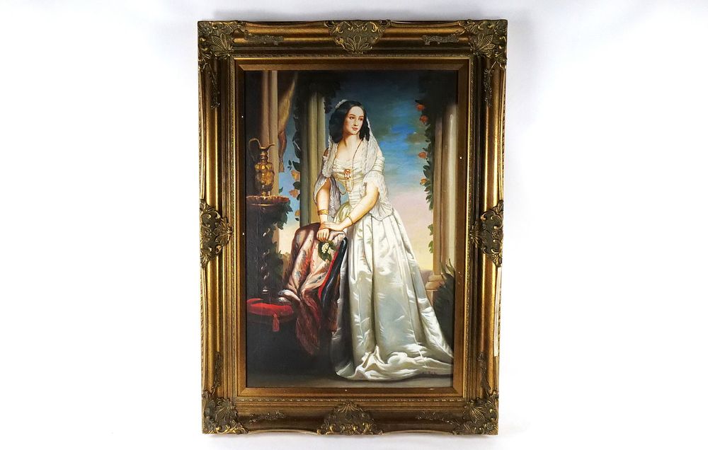 Lot 282: Serigraph on Canvas with hand painted accents