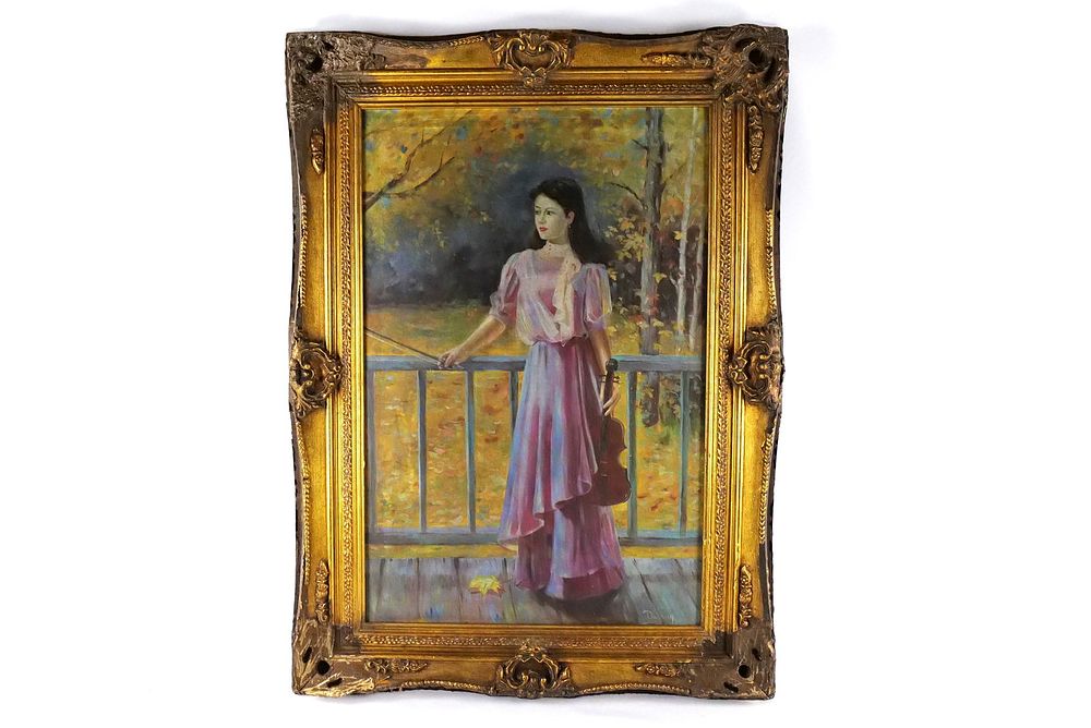 Lot 283: Serigraph on Canvas with hand painted accents