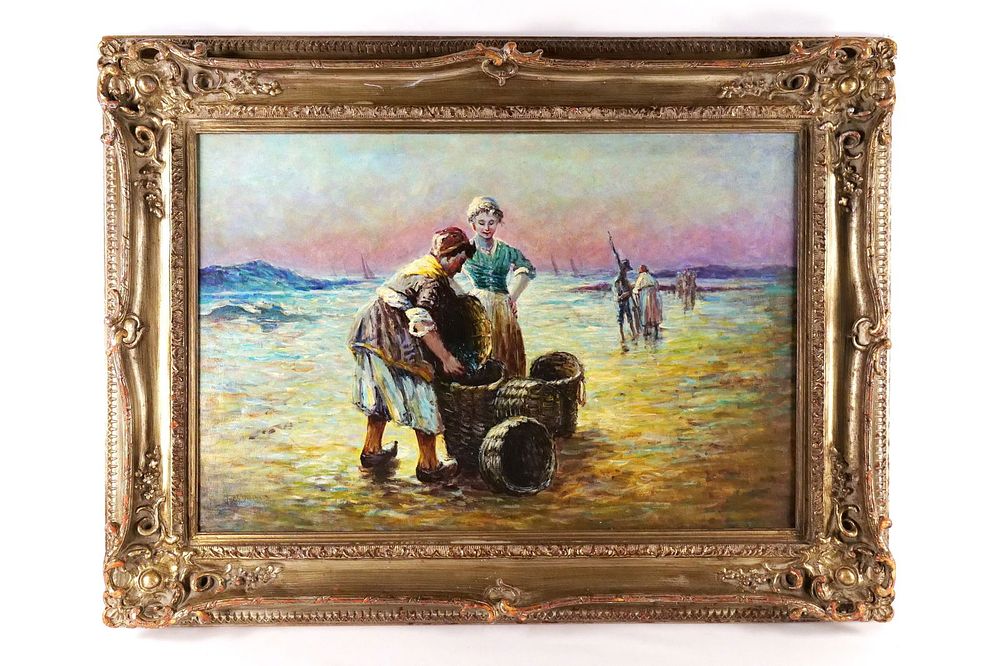 Lot 287: Serigraph on Canvas with hand painted accents