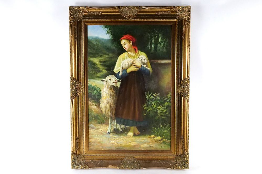 Lot 291: Serigraph on Canvas with hand painted accents