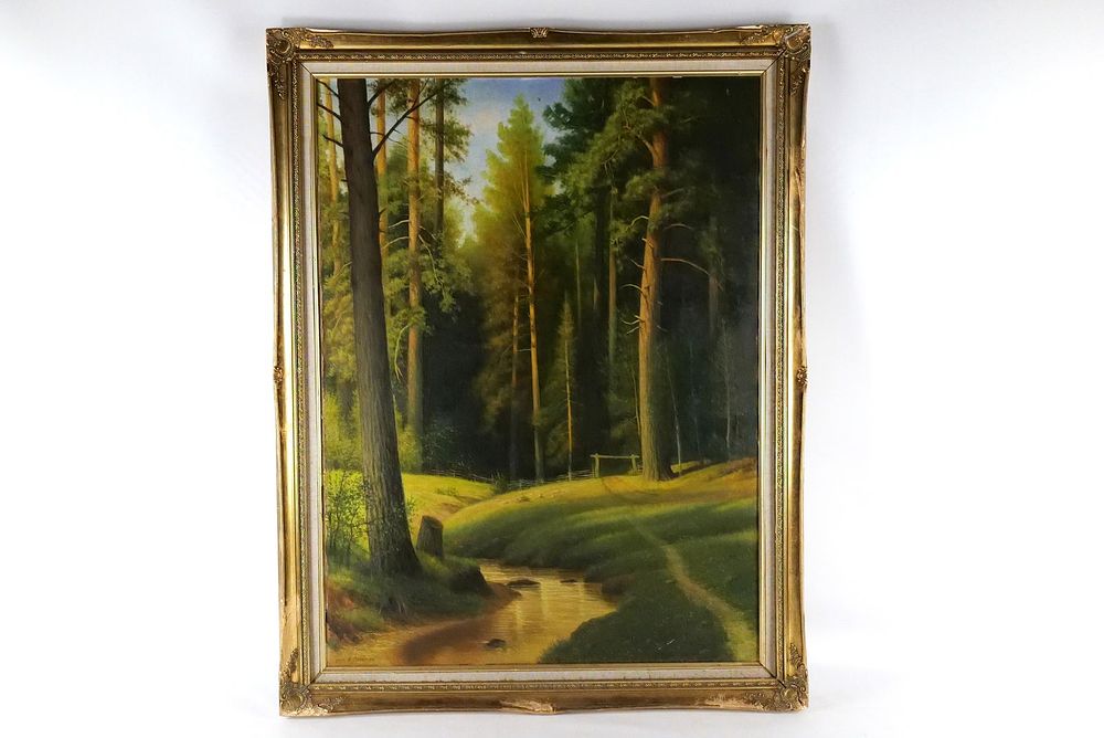 Lot 295: Oil on Canvas depicting a Landscape Scene