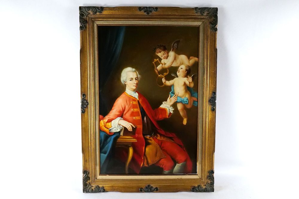 Lot 297: Serigraph on Canvas with hand painted accents