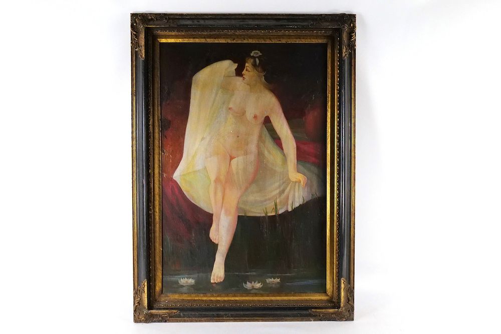 Lot 299: Serigraph on Canvas with hand painted accents
