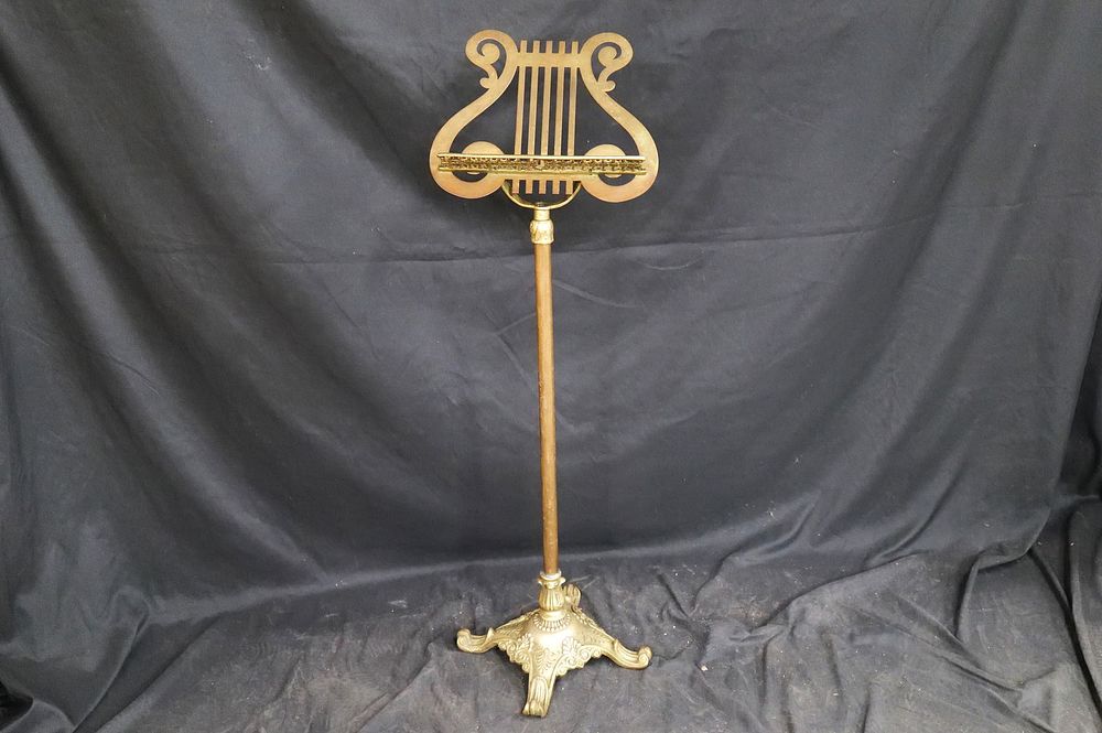 Lot 360: Brass Adjustable Music Stand