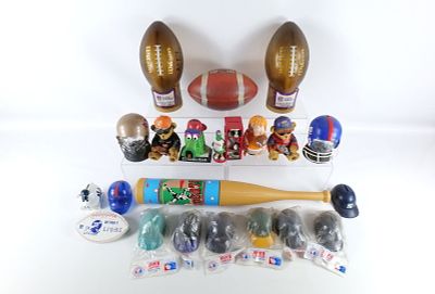 Lot of Plastic Sports Banks. Including Phillies Phanatic Locker Room, Citizens Bank Phanatic - 