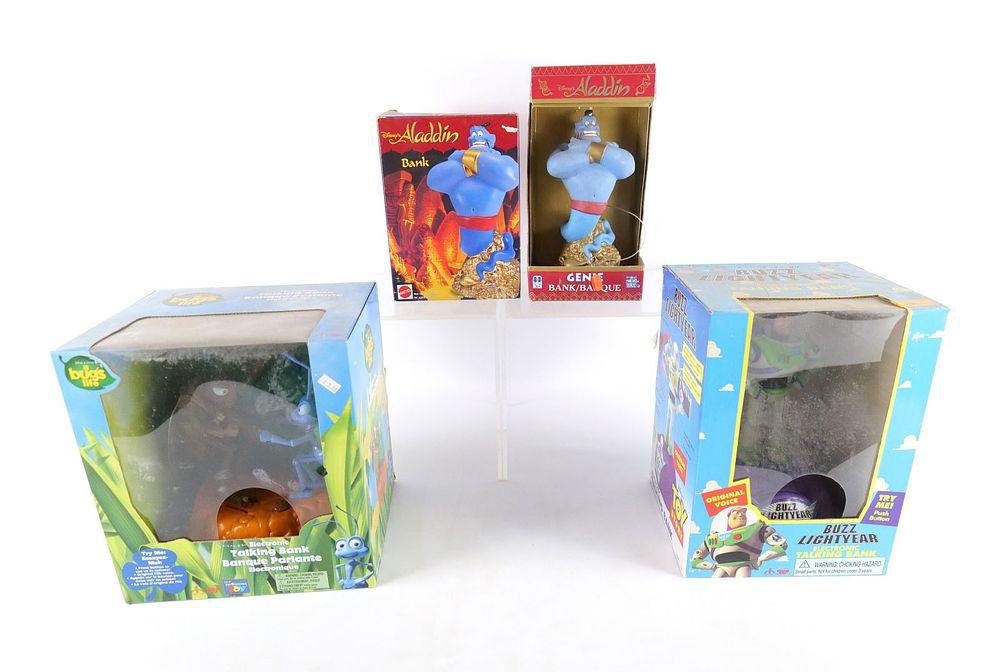 Lot 153: Lot of 4 Disney Banks in Original Boxes