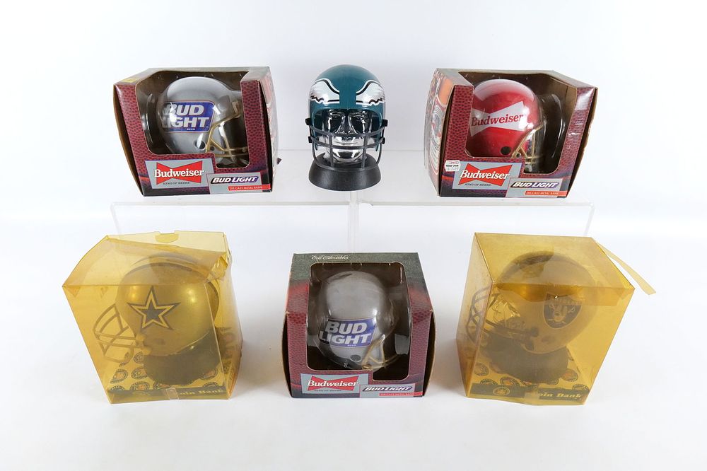 Lot 174: Lot of 6 Helmet Banks - 5 In Original Boxes