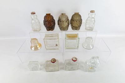 Lot of Glass Banks. Including Bears, Owls, 3 Glass Blocks - NYC, ESSO, &amp; Pittsburgh Corning 