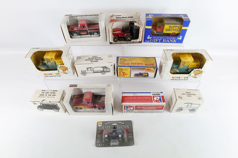 Lot 198: Lot of 12 Vehicle Banks - In Original Boxes