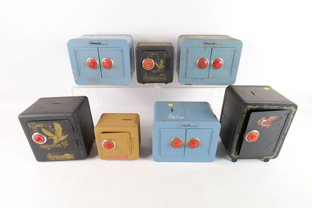 Lot 203: Lot of Metal Combination Lock Banks