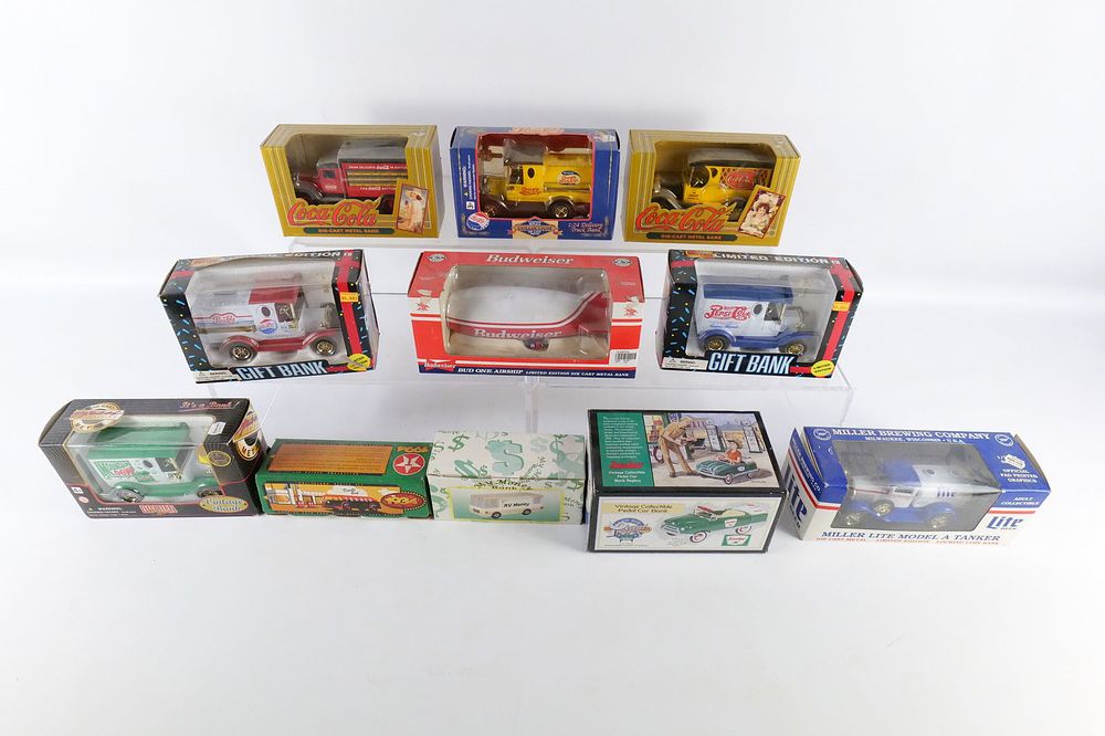 Lot 233: Lot of Diecast Vehicle Advertising Banks