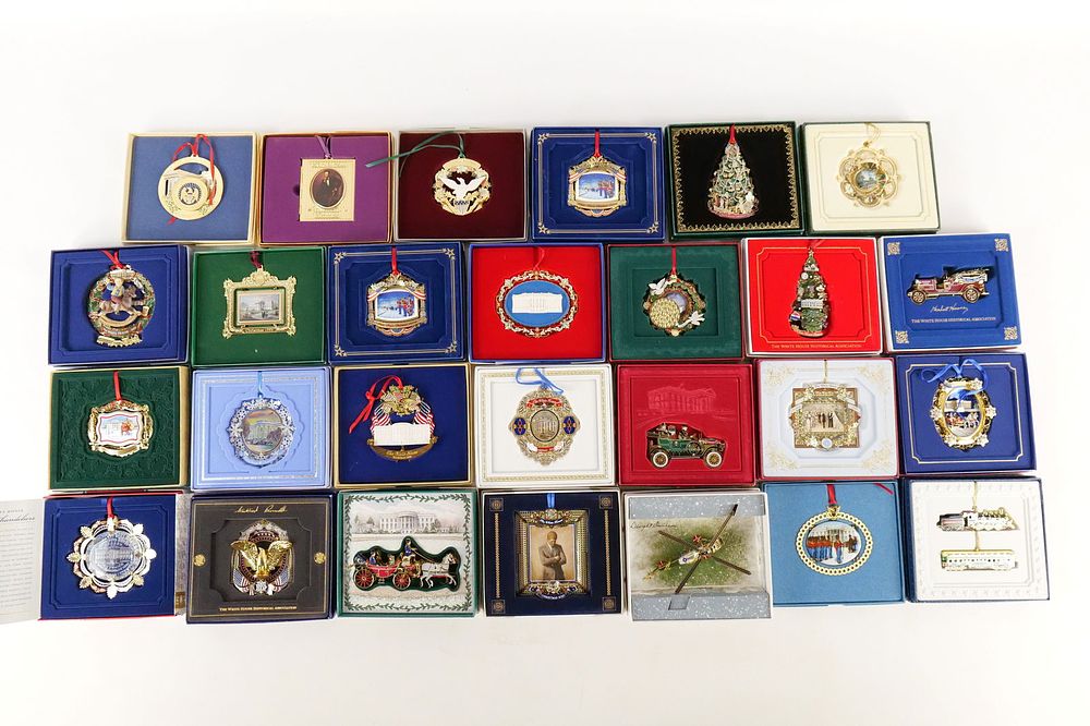 Lot 243: Lot of The White House Historical Collection Christmas Ornaments