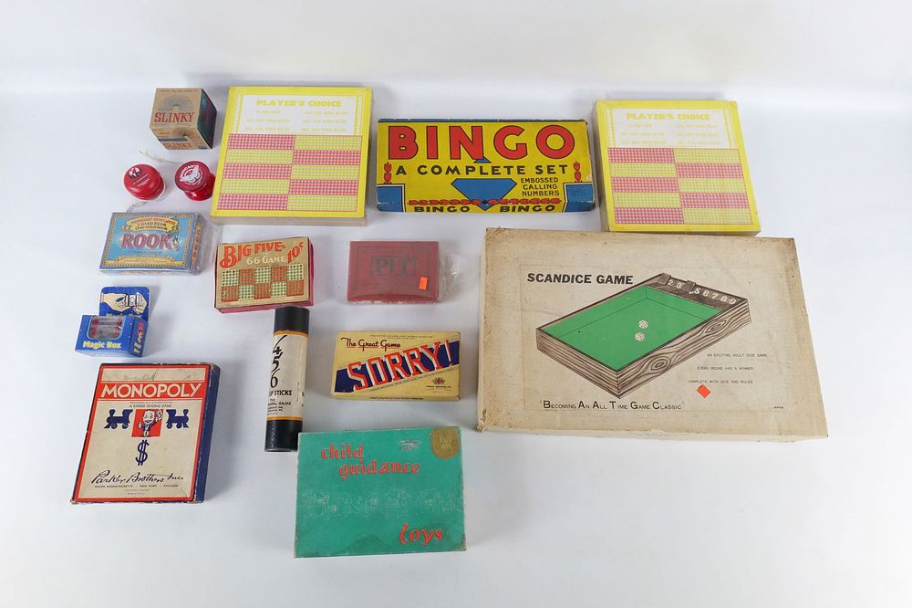 Lot 246: Group Lot of Vintage Toys and Games