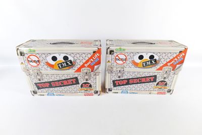 Lot of 2 Tickle Me Elmo Dolls - 10th Anniversary. Boxes have water damage and wear. All 