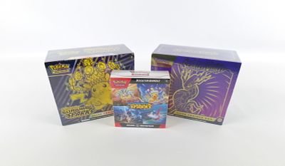 Lot of Pok&eacute;mon Scarlet & Violet Sealed Cards. Including Scarlet & Violet Purple Elite Trainer 