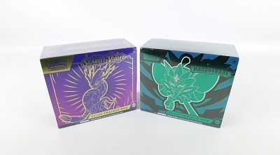 Lot of 2 Pok&eacute;mon Sealed Elite Trainer Boxes. Including Scarlet & Violet - Purple Box and 