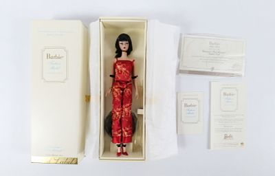 Chinoiserue Red Midnight Silkstone Gold Label Barbie Doll - Fashion Model Collection - Barbie 