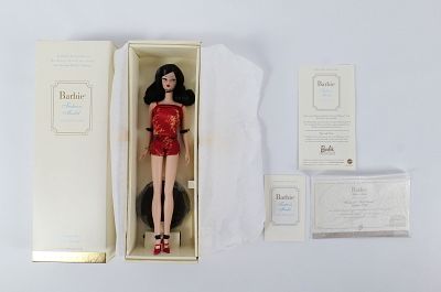 Chinoiserue Red Sunset Silkstone Gold Label Barbie Doll - Fashion Model Collection - 