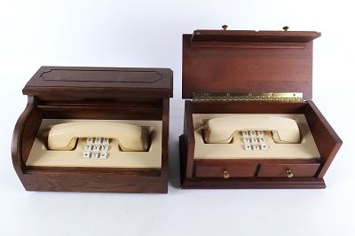 Lot of 2 Vintage Western Electric Executive Stowaway Push Button Telephones. All invoices must 