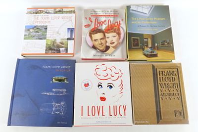 Lot of 6 Various Coffee Table Books. Including Frank Lloyd Wright in Pop-Up, Frank Lloyd Wright 