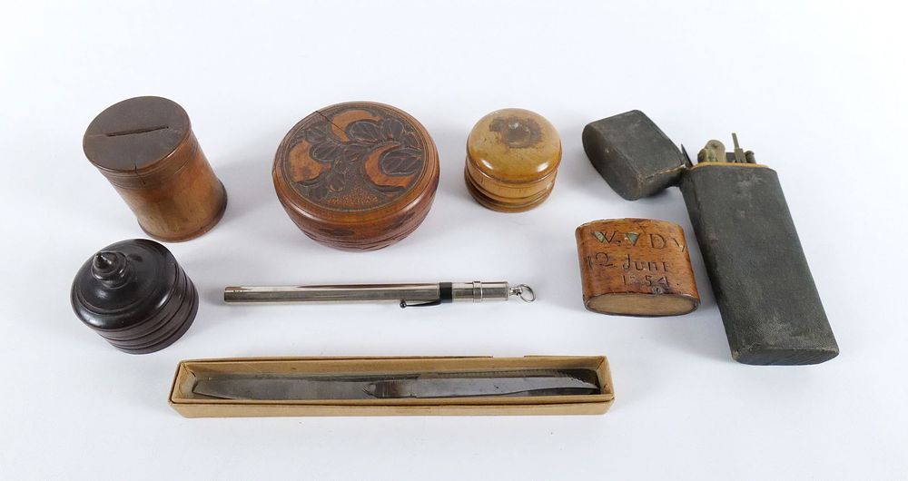 Lot 211: Group Lot of Vintage and Antique Collectibles