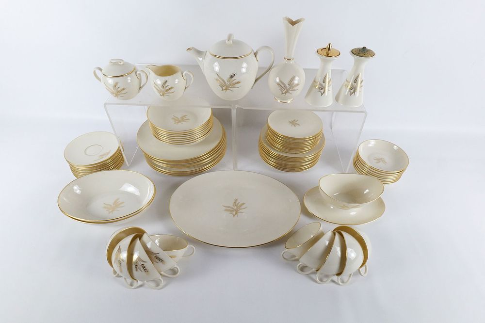 Lot 249: Wheat by Lenox Dinnerware Set - Service for 8 Plus Extras