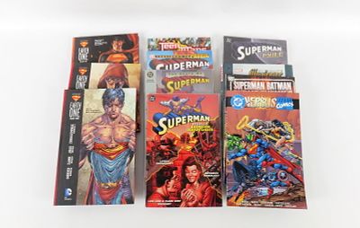 Lot of Trade Paperbacks and Hardcover Books. Including DC vs. Marvel, Superman Batman Public 
