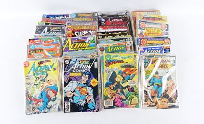 Lot of Superman in Action and DC Comics Presents Comics. Comic age ranges from Silver Age to 
