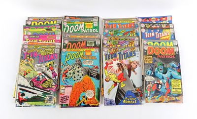 Lot of Silver Age Doom Patrol & Teen Titans Comics. Including Showcase #59, Teen Titans Vol. 1 