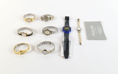 Lot of Ladies Watches. Including Seiko, Pulsar, Kathy Ireland, and Bulova and Lifelong. All 