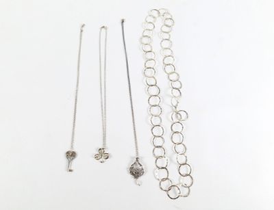 Lot of Sterling Silver Necklaces. Lot of Sterling Necklaces. Including Hoop Necklace, Franklin 
