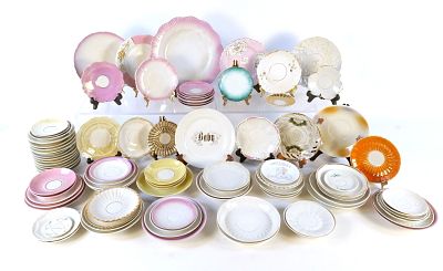 Large Lot of Various Saucers and Plates. Large Lot of Various Antique Saucers and Plates. 