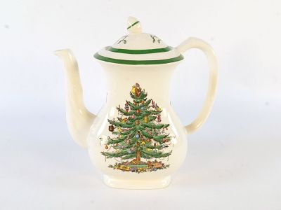 Spode Christmas Tree Teapot. Measures 9.5" tall. All invoices must be paid within 24 hours of 