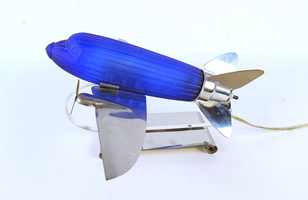 Lot 156: Vintage Sarsaparilla Art Deco Style Airplane Lamp