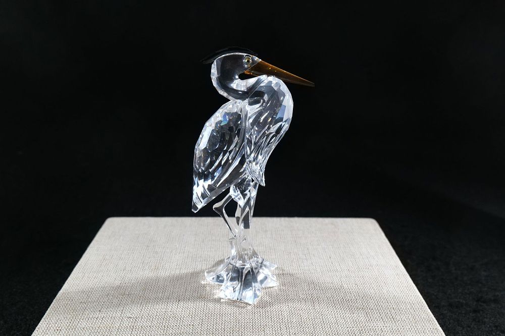 Lot 204: Swarovski Crystal Silver Heron Figurine