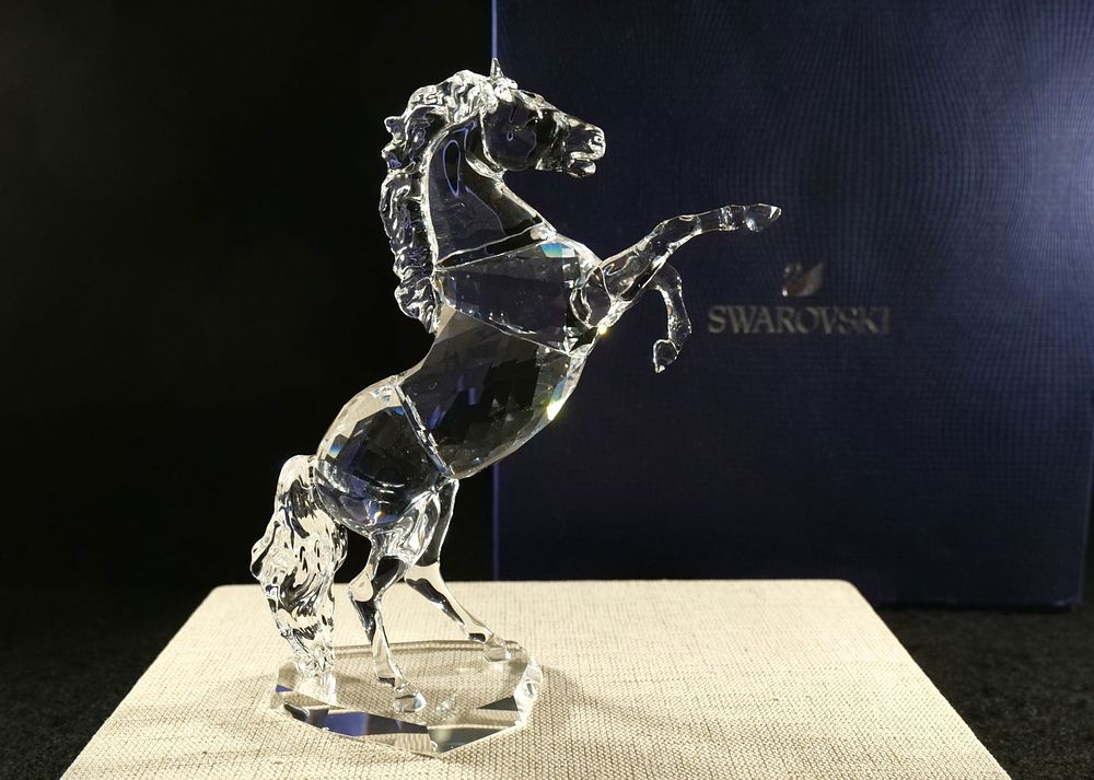 Lot 216: Swarovski Crystal Stallion Figurine