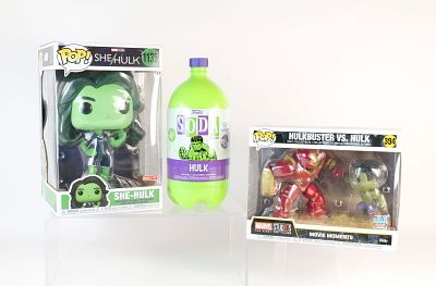 Lot of 3 Funko Marvel Hulk Pops. Including Hulkbuster vs. Hulk Movie Moments #394, She-Hulk 