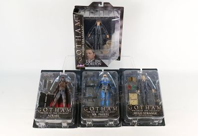 Lot of 4 DC Gotham Action Figurines by Diamond Select. Including Before the Legend Det. Jim 