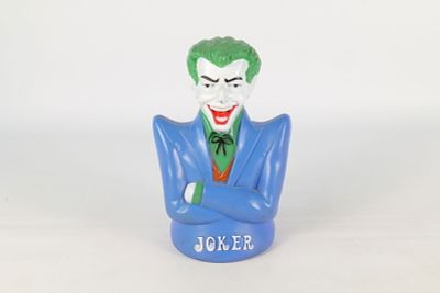 Mego 1974 DC Batman The Joker Plastic Bank. Missing Plug on bottom. Rare. Some pain loss to 