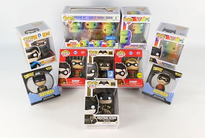 Lot of DC Related Funko Pops. Including Funko Pride (Poison Ivy #157, Batman #141, 3 Pack 