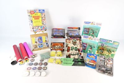 Lot of Mixed Collectibles. Including Pogs, Starting Lineup Action Figures, Hot Wheels, Baseball 