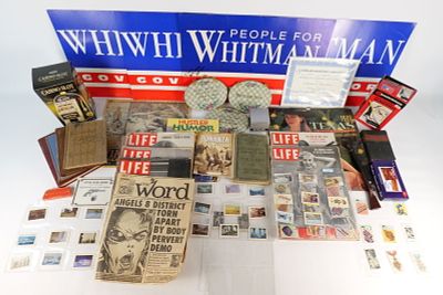 Lot of Mixed Collectibles. Including Casino Slot Machine Savings Bank, Children's Books, Gun 