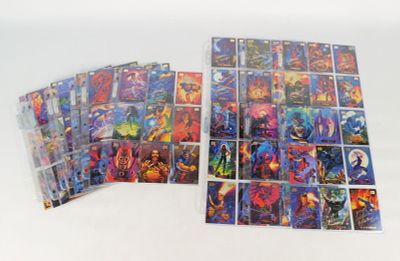 1994 Marvel Masterpieces Trading Card Set. Includes Base Set #1-140, Holofoil #1-10, and Power 