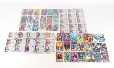 1992 Marvel Masterpieces Trading Card Set. Including #1-100, Bonus Cards #1-5, Extra 