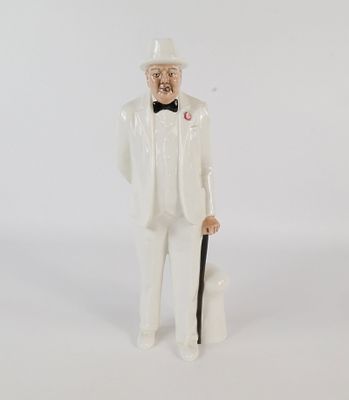Royal Doulton Sir Winston Churchill Figurine - HN 3057. Measures 11" tall. All invoices must be 
