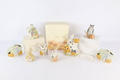 Lot of Lenox Halloween Figures. Including Midnight Visitor with Box, Ghost Lighted Figurine 