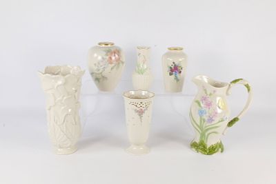 Group Lot of Lenox Pieces. Including The Springtime Meadow Pitcher, Petite Rose Vase, Birds of 